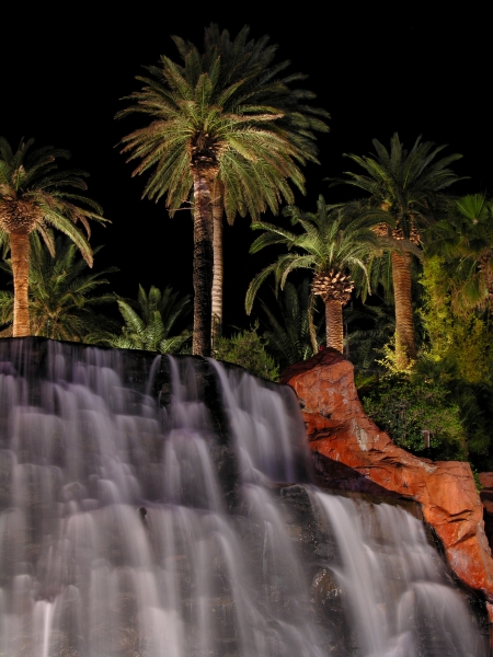 waterfall by night