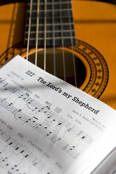 guitar and book of music
