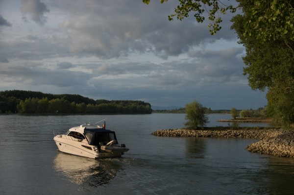 motorboat on the rhine