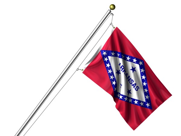 isolated arkansas flag