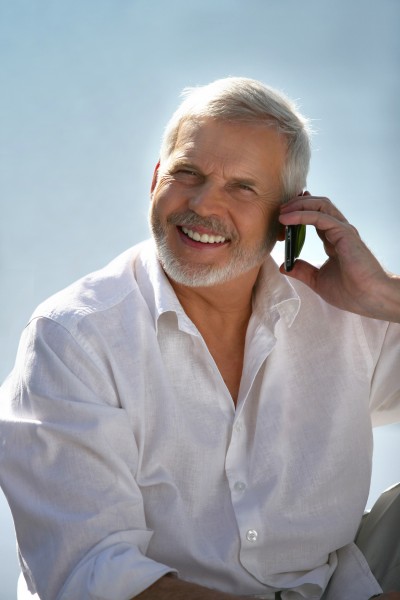 portrait of a smiling senior man