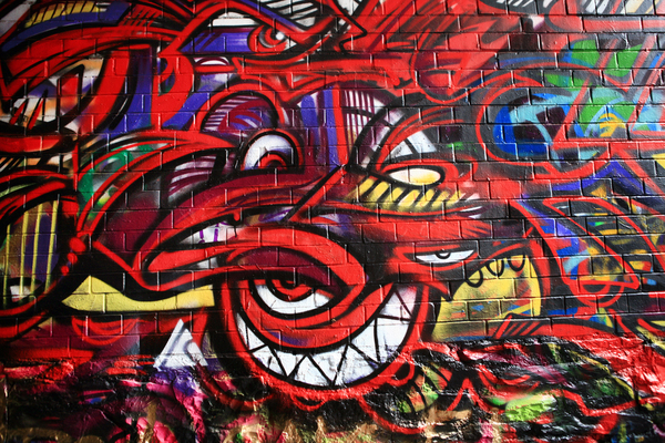 grafitti in werregaaren straat