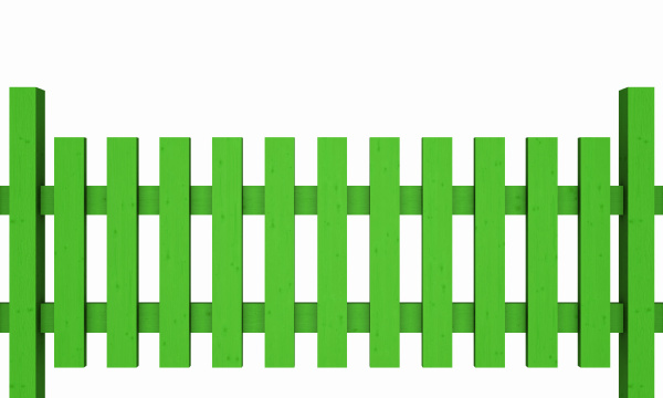 3d wood fence green