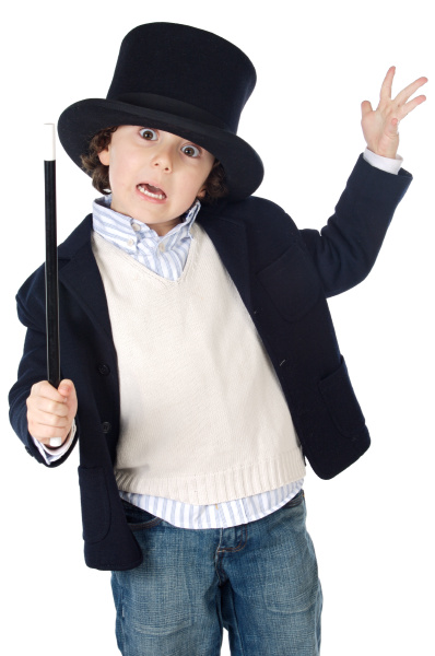 adorable child dress of illusionist with