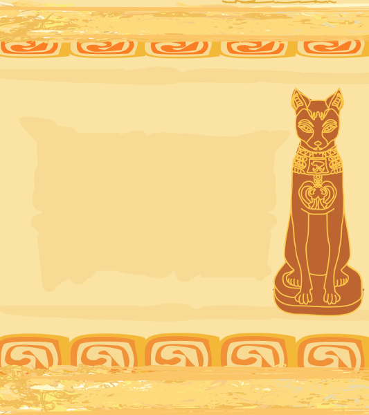 stylized egyptian cat