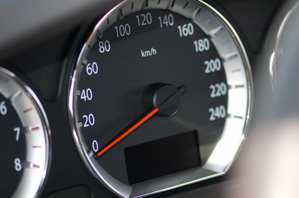 speedometer of the car