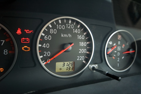 close up of car dashboard with