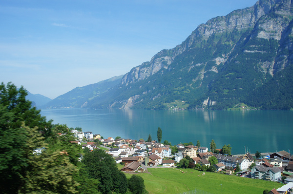 overlooking the lake walen in switzerland - Royalty free image #7500741 ...