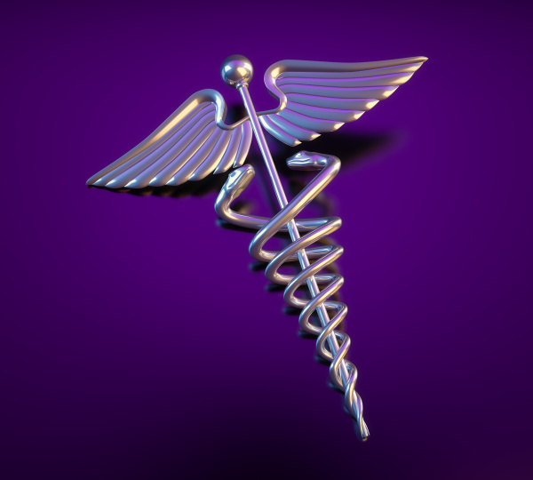 Medical Background. Stethoscope, Caduceus Symbol And Cardiogram. 3d Stock  Photo, Picture and Royalty Free Image. Image 14747579.