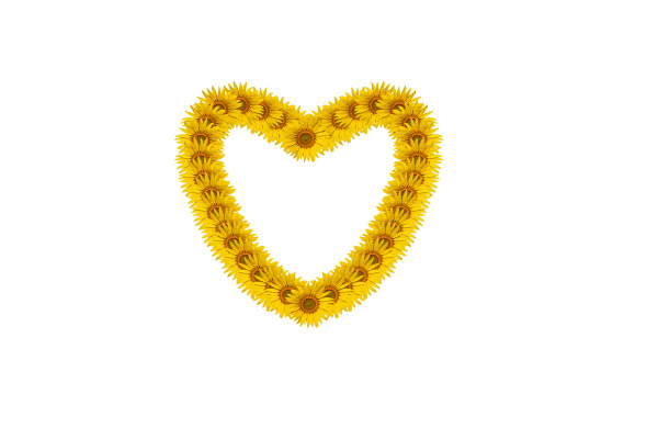 sunflower heart symbol