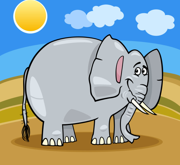 african elephant cartoon illustration - Royalty free photo #9194988 ...