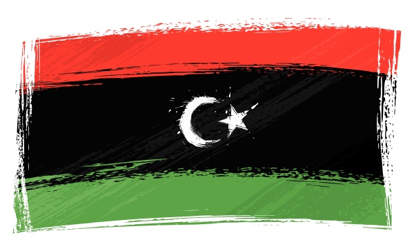grunge libya flag