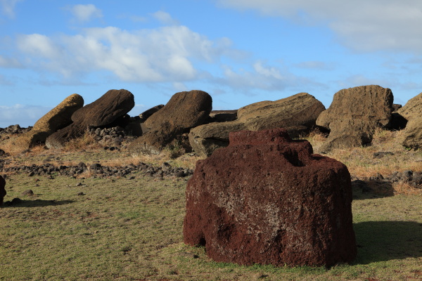 moais on easter island