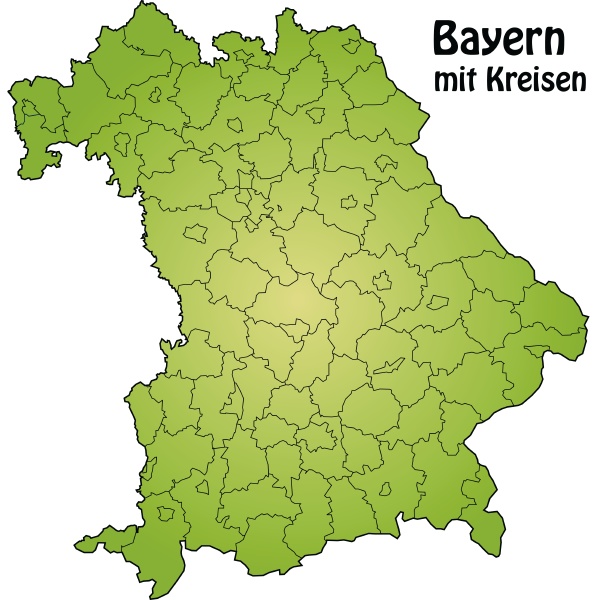 map of bavaria with borders in green - Stock Photo #10612423 ...