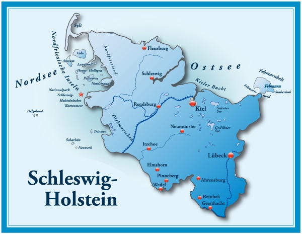 map of schleswig holstein as a