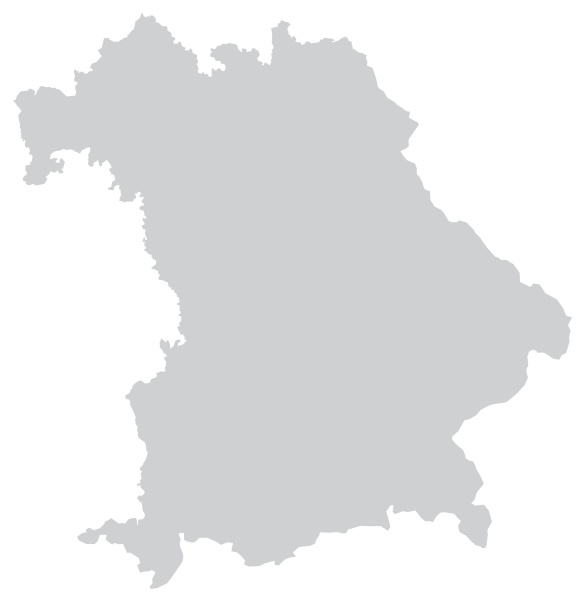 map of bavaria with borders in gray - Royalty free photo #10887516 ...