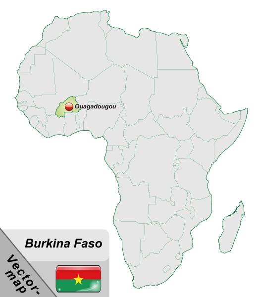 map of burkina faso with capitals