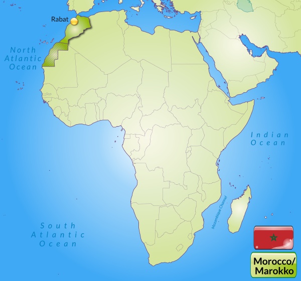 map of morocco with capitals in green - Royalty free photo #10926976 ...