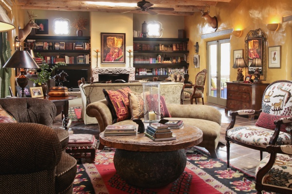 living room interior southwestern style home