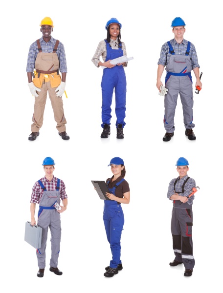 portrait of confident manual workers
