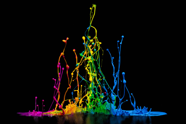 Colorful Paint Splash on a Speaker - Stock image #12967994 ...