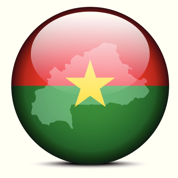 map on flag button of burkina