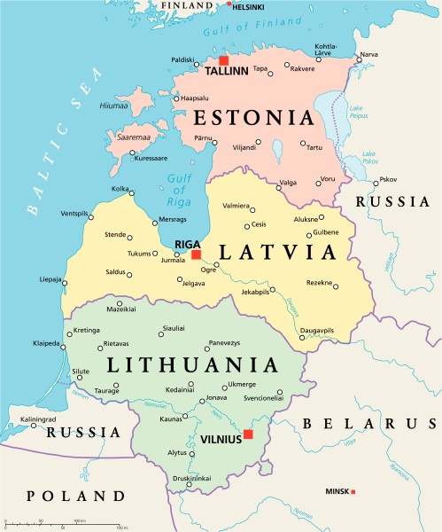 baltic states political map