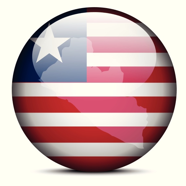 map on flag button of liberia
