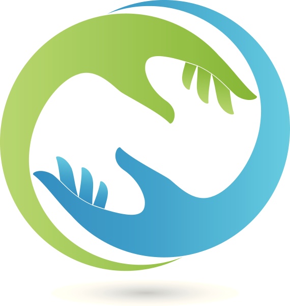 Logo Two Hands Physiotherapy Occupational Therapy - Royalty Free Image 