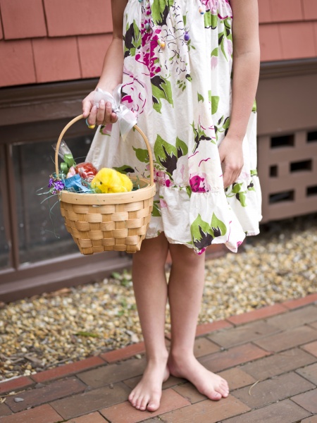 girl with her easter basket