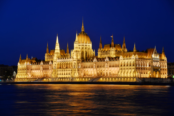 hungarian parliament building in budapest by