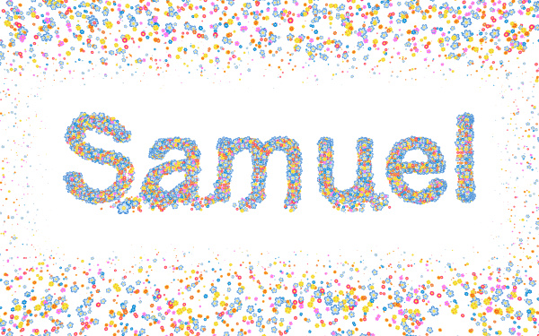 samuel male name coated with