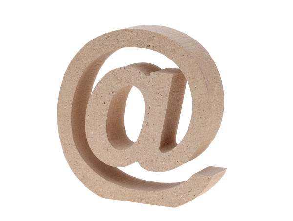 e mail symbol on white background