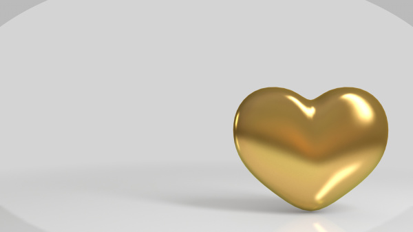 3d Golden shiny heart - Royalty free image #16121859 | PantherMedia ...