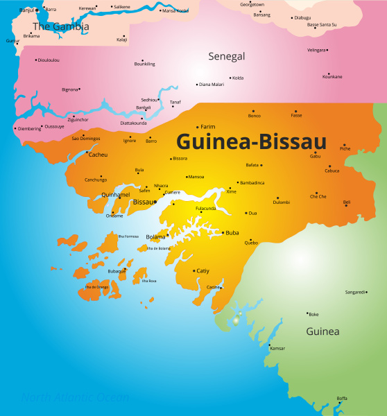 color map of guinea bissau