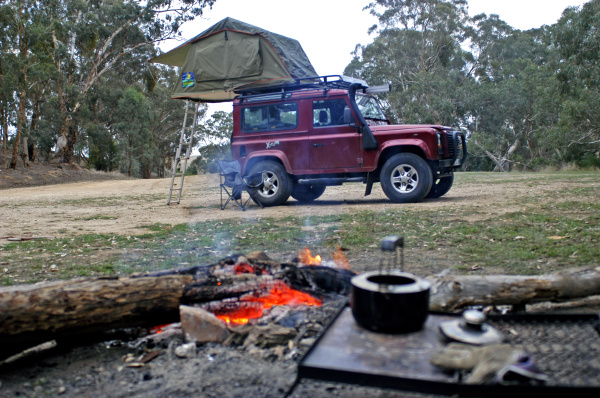 wilderness camping in the australian forest