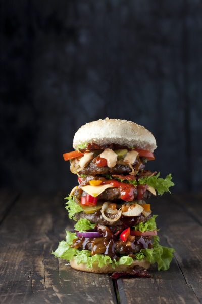 extra large hamburger