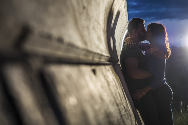 couple in love kissing at a