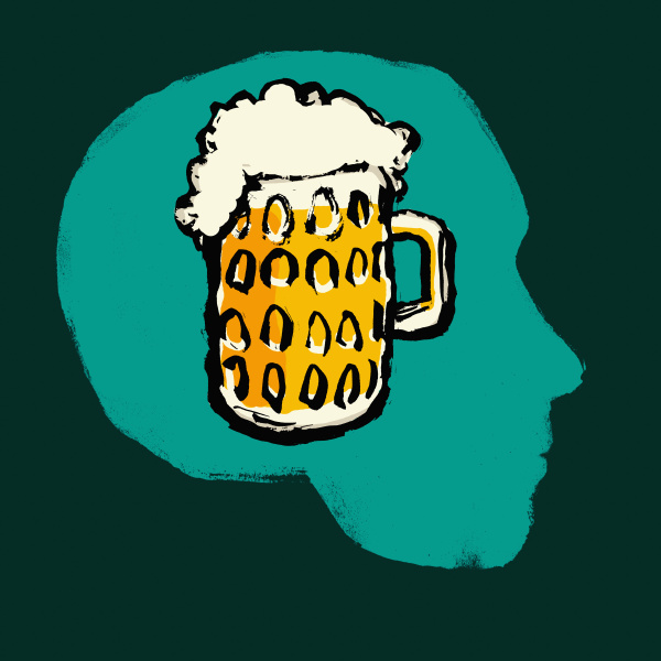 illustration of pint glass of beer
