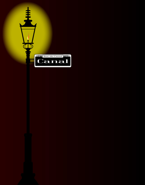 rue du canal sign with lamp