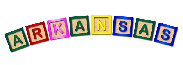 arkansas wooden block letters