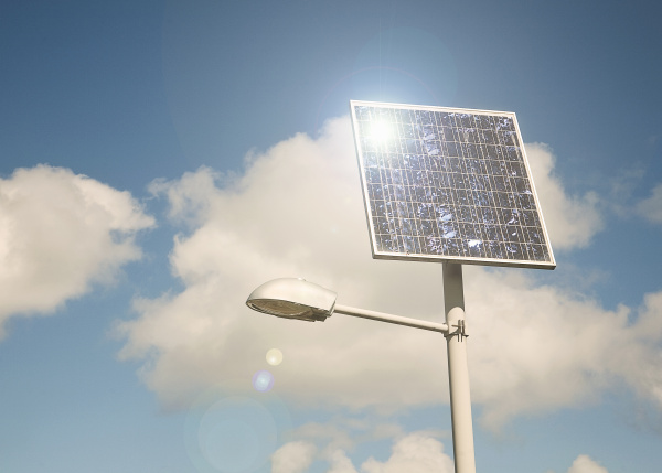 solar powered lamppost