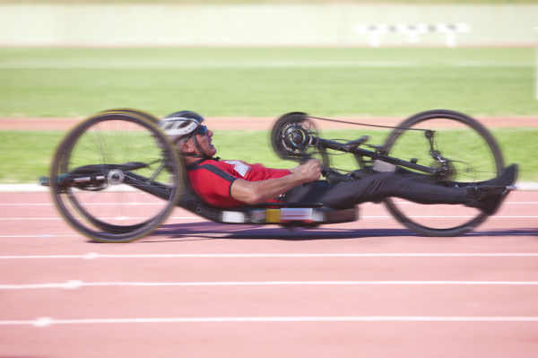 cyclist in para athletic competition