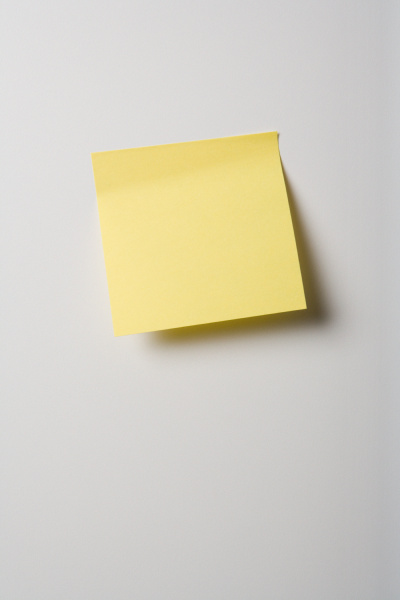 adhesive note on wall