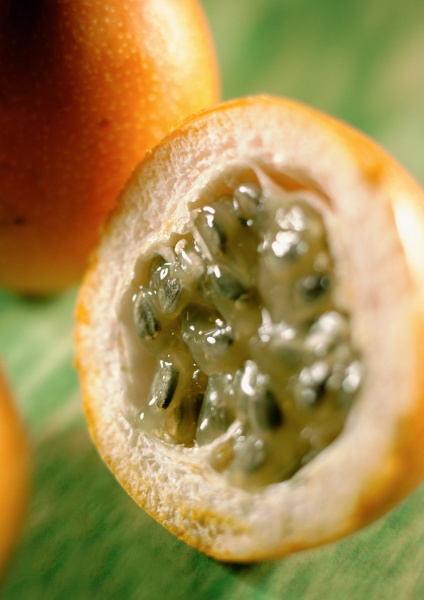 a slice of passion fruit