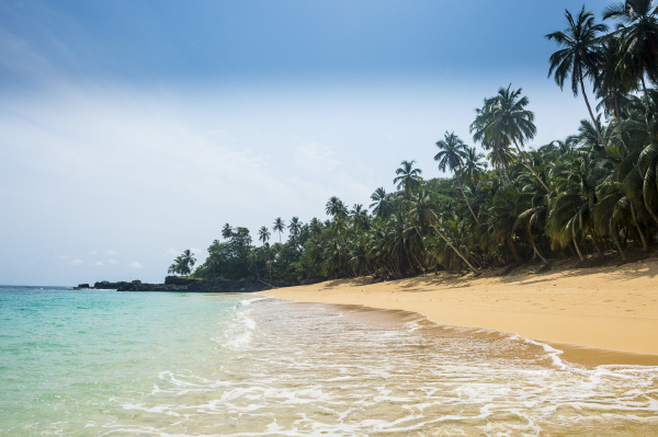 remote tropical beach on the unesco
