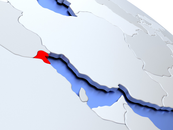 kuwait on world map