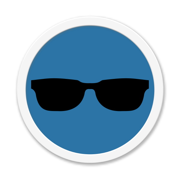 blue round button sunglasses