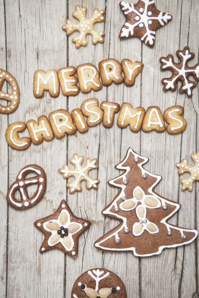 christmas grey wood background with merry