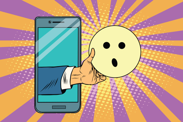 surprise emoji emoticons in smartphone